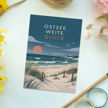 Entspannte Postkarte von der Ostsee mit Leuchtturm|p:2016594|h:32e6e8fe3d7839065c48aa82bf97f36e