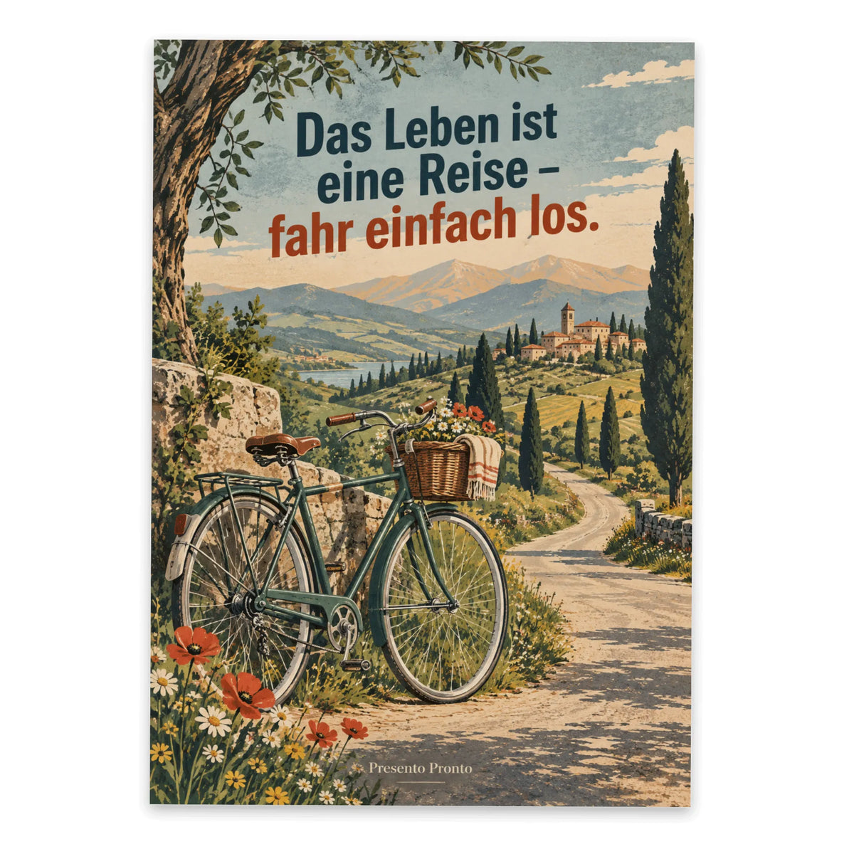 Inspirierende Postkarte mit Fahrrad für Radfahrer|p:2016602|h:25f774955e15c2db1bd3435d980b7486