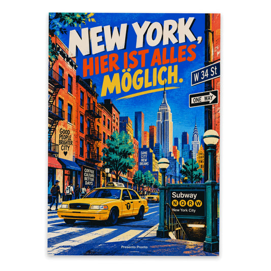 Inspirierende Postkarte New York für Träumer mit Taxi|p:2016608|h:268f9de210971f20099d1411ebf27494