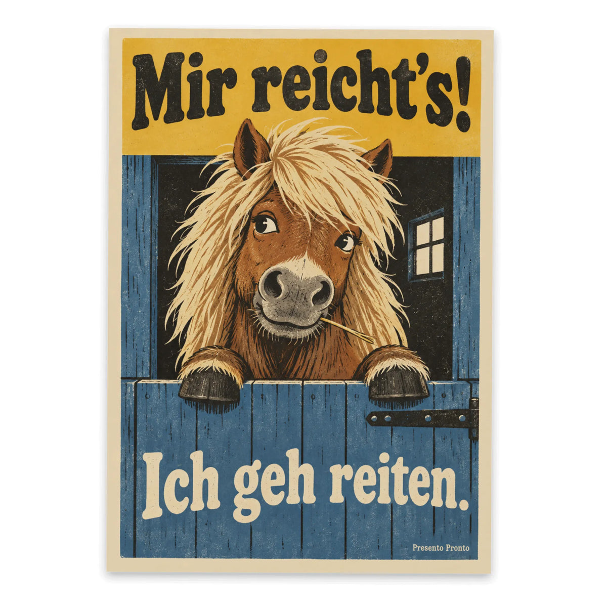 Lustige Postkarte mit Pferd für Reiterinnen|p:2016612|h:17dec6eca22e9f180547a577c369cb8d