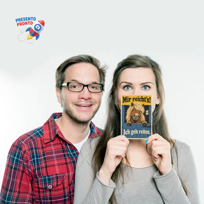Lustige Postkarte mit Pferd für Reiterinnen|p:2016612|h:296dc852b1db99e022c437aa180e659d