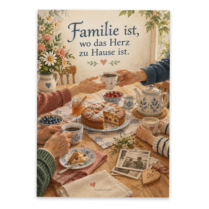 Herzliche Postkarte für die Familie mit Frühstückstisch|p:2016619|h:8dbd0993c36deb1547a69c52937e135c