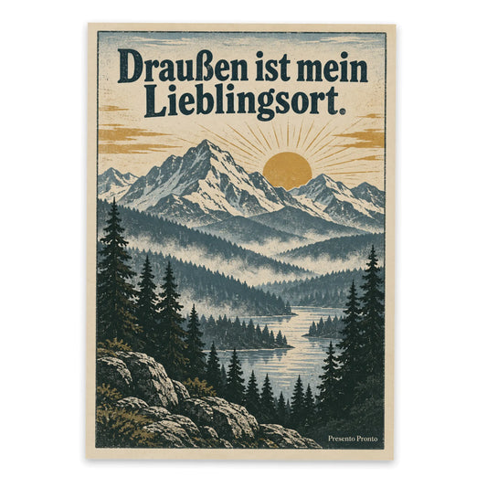 Stimmungsvolle Natur Postkarte für Wanderfreunde mit Bergblick|p:2016620|h:54f59a823880c2085ae3d0ae74a90836
