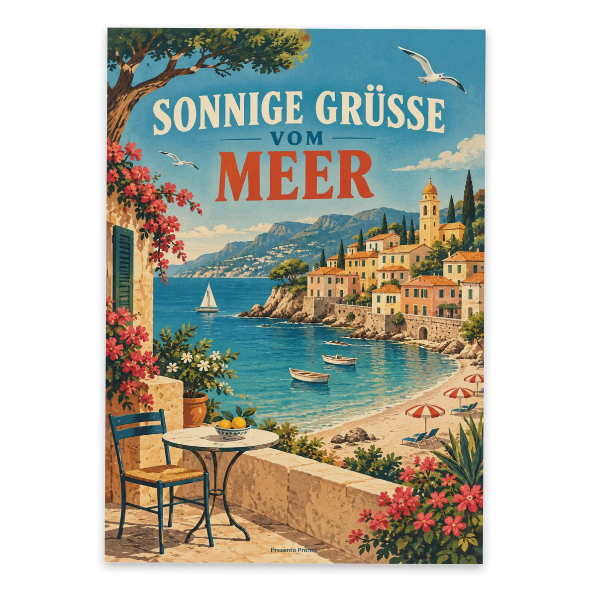 Sonnige Postkarte zur Reise mit Küstenstadt|p:2016623|h:2e843c7b3ffcc72b347ec45751c19d7f