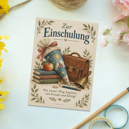 Herzliche Grußkarte zur Einschulung mit Schultüte|p:2016626|h:3fc9775c79bf0dc1bc1781b5c65b40e7