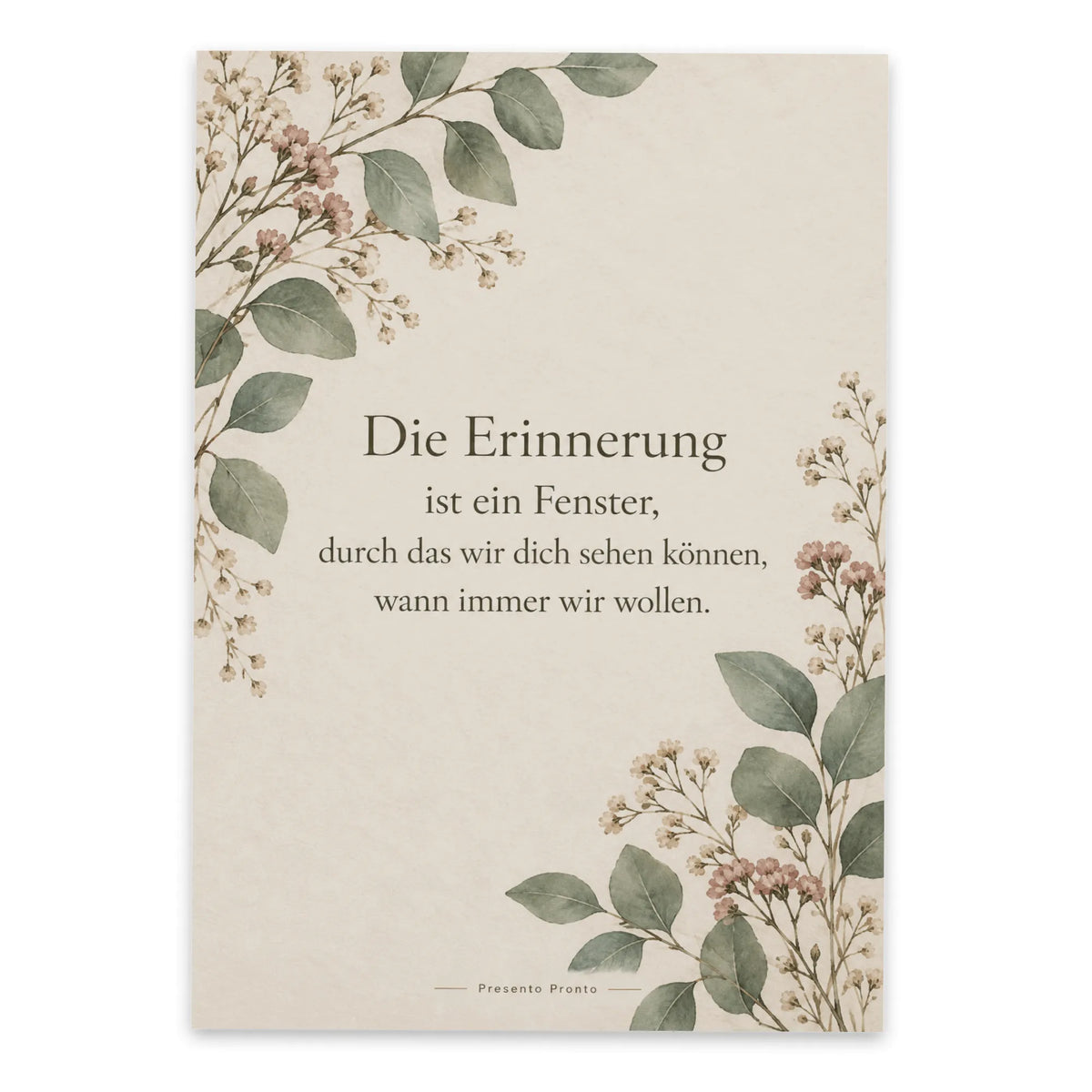 Einfühlsame Grußkarte zur Trauer mit Eukalyptuszweigen|p:2016630|h:dfd30457118471f70b376b93874e0686
