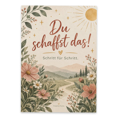 Ermutigende Postkarte Du schaffst das zur Prüfung|p:2016633|h:f39f8f75934dcb6f71780448ae8c903a