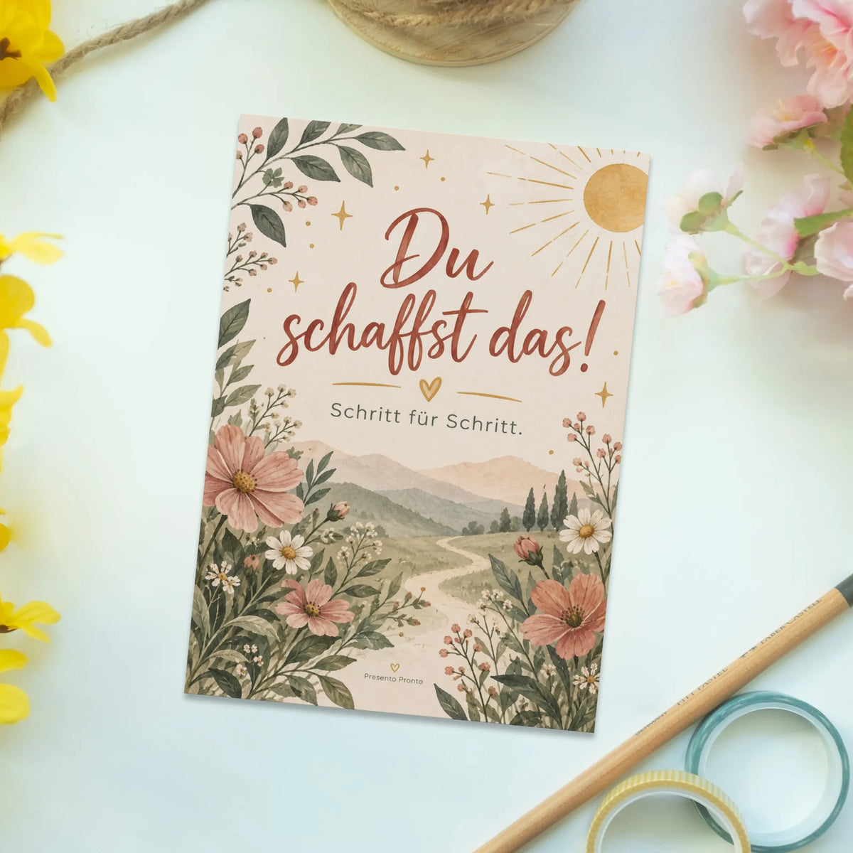 Ermutigende Postkarte Du schaffst das zur Prüfung|p:2016633|h:2cef44bbff337cfd0ca3a9ee18b75239