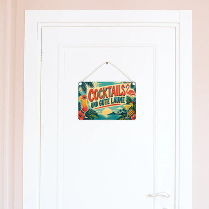 Lustiges Schild für Cocktails mit Flamingo|p:2016645|h:490cddd794572999c26b033fbc64fac5