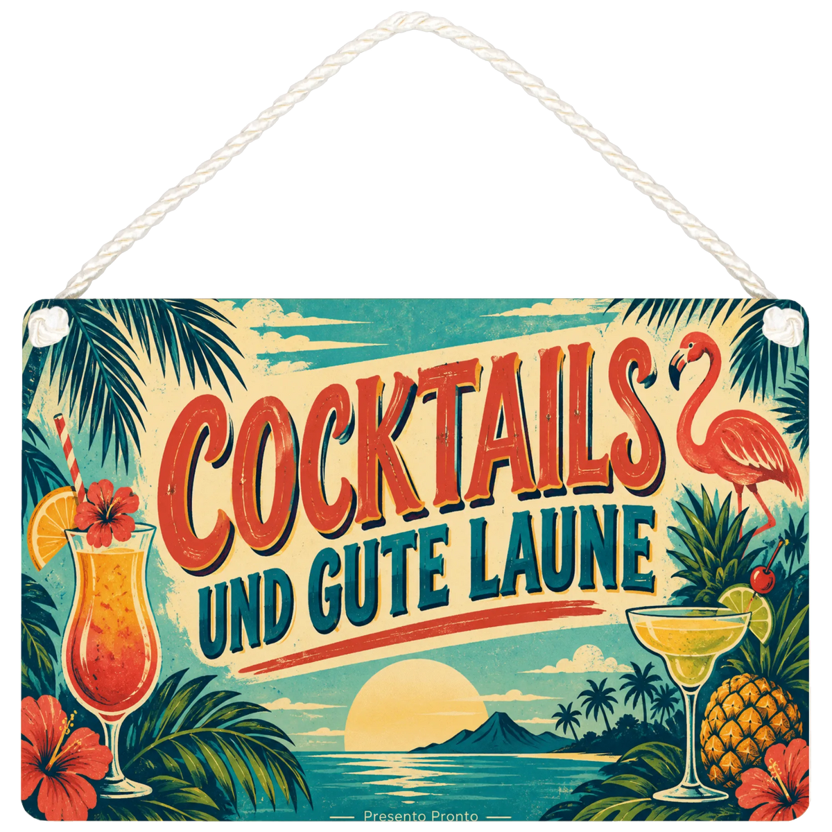 Lustiges Schild für Cocktails mit Flamingo|p:2016647|h:069280453db25bf1edc0d8da5c6924bc