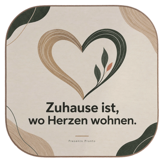 Gemütlicher Holzuntersetzer mit Herz für neues Zuhause|p:2016648|h:323233bc3a37dba07425b3f1ca8256d4