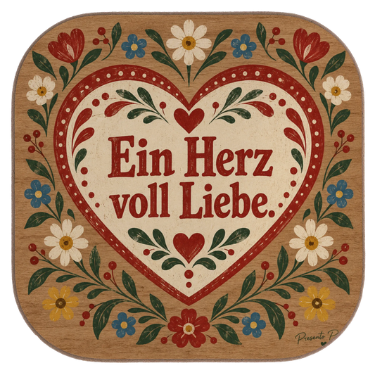 Romantischer Holzuntersetzer mit Herz für Verliebte|p:2016652|h:278daf223361ed51299c0c0b5d505b05