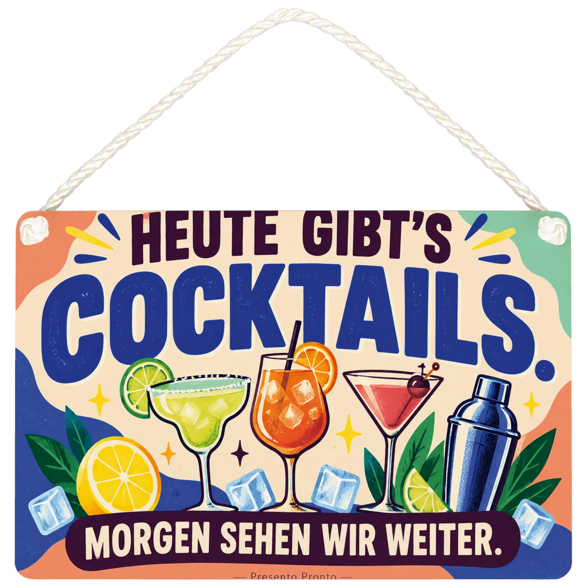 Lustiges Cocktail-Schild für die Hausbar mit Gläsern|p:2016653|h:de27c948c73648eb461d71c445761142