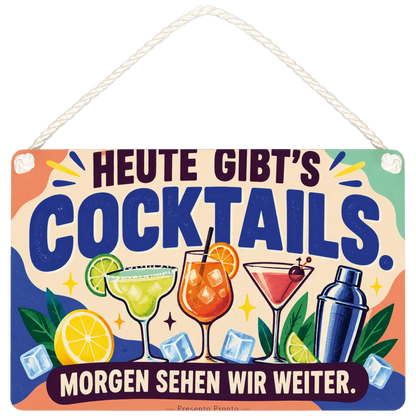 Lustiges Cocktail-Schild für die Hausbar mit Gläsern|p:2016653|h:de27c948c73648eb461d71c445761142