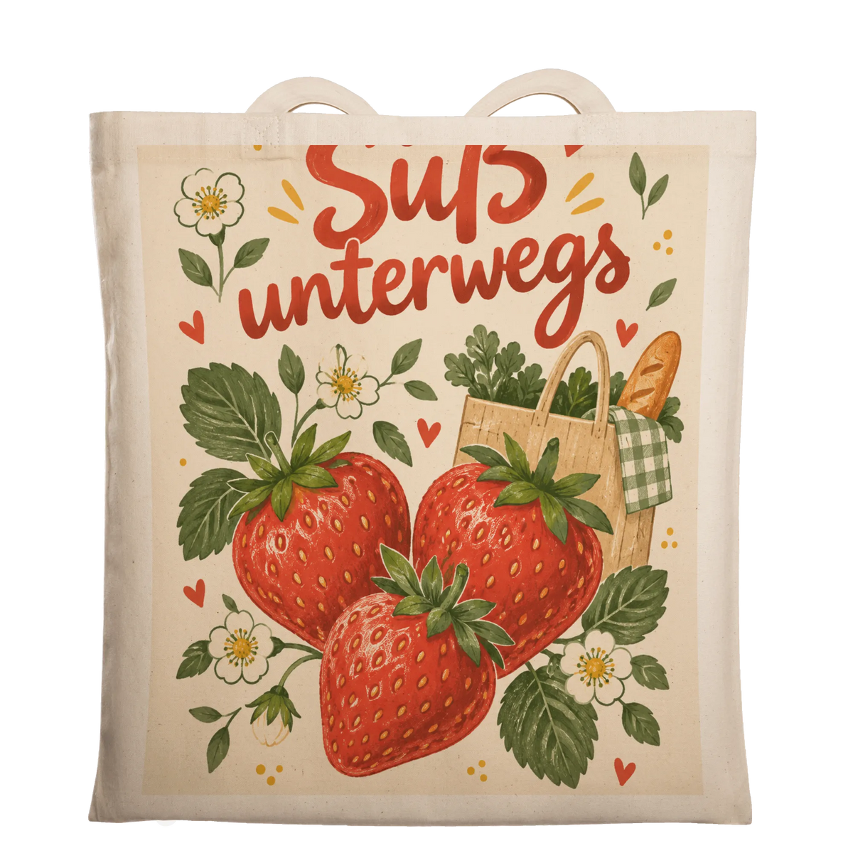 Süße Tasche mit Erdbeeren für Erdbeerfans|p:2016657|h:cd6e892215ce2769b851cfc94568e36d