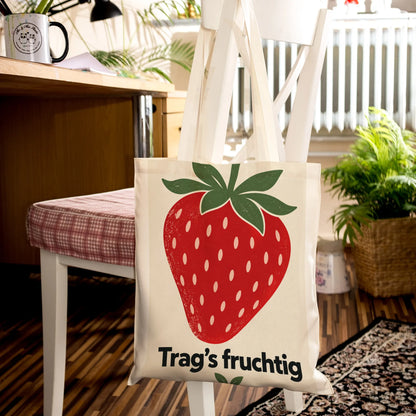 Lustige Tasche mit Erdbeere für den Einkauf|p:2016661|h:5fd753d2656e1a1d43f74fa319f967a4