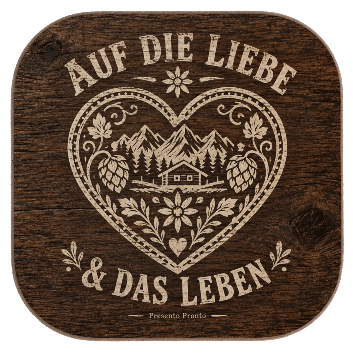 Romantischer Holzuntersetzer mit Herz für Verliebte|p:2016666|h:8271476aa2418975c3fb8f8a7ad344ab