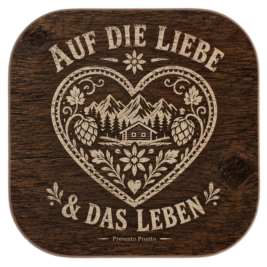 Romantischer Holzuntersetzer mit Herz für Verliebte|p:2016666|h:8271476aa2418975c3fb8f8a7ad344ab