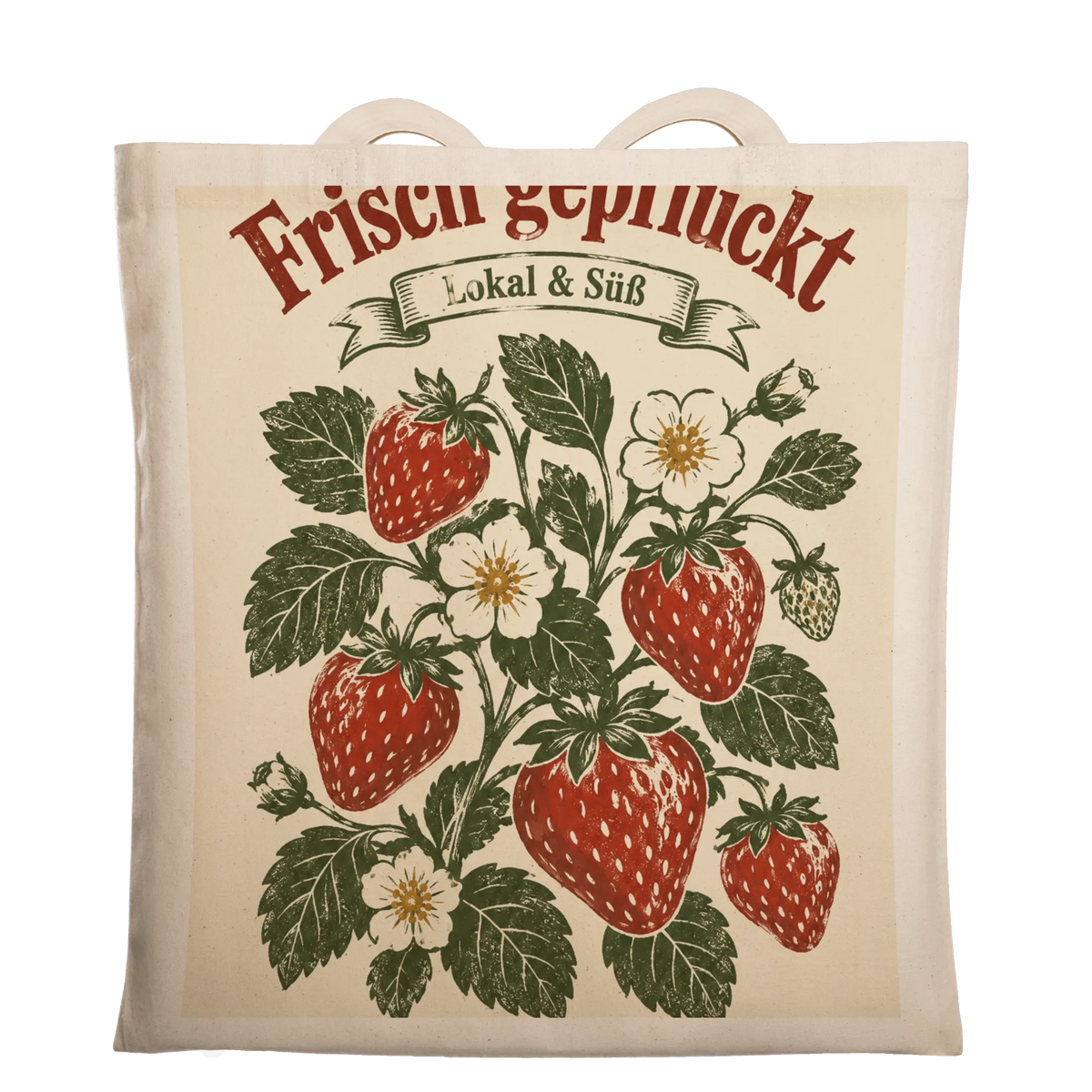 Süße Erdbeer-Tasche mit reifen Früchten für den Markt|p:2016674|h:e8760f88f8f8486d8e5c58accc077667