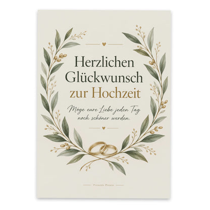 Elegante Grußkarte zur Hochzeit mit Olivenzweigen|p:2016676|h:10b9d1ef89df05919a44d46d55aa159e