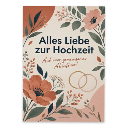 Herzliche Grußkarte zur Hochzeit mit Wildblumen|p:2016677|h:ae61fc302716dcaeea4ce6380273c0d8