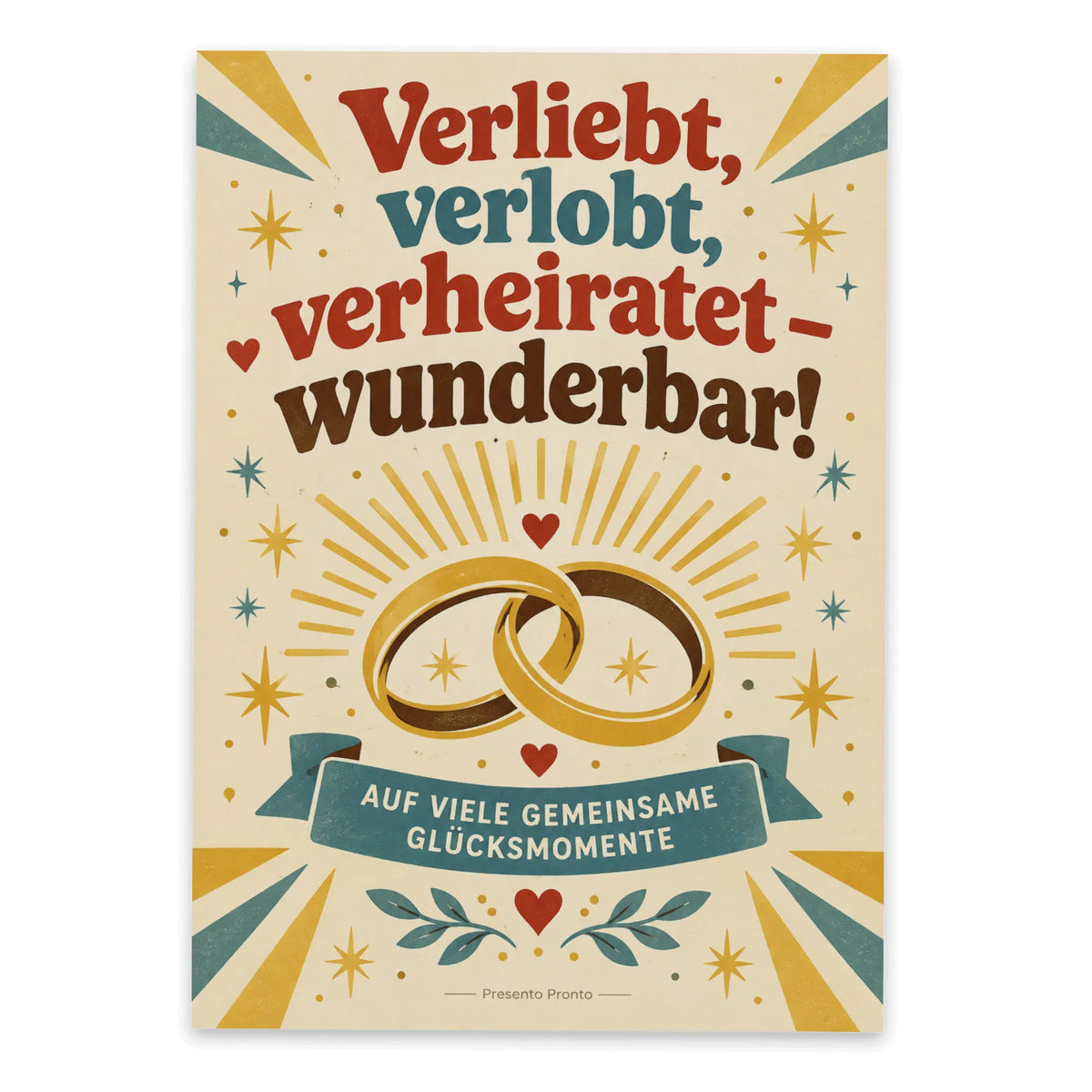 Fröhliche Grußkarte zur Hochzeit mit Eheringen|p:2016678|h:bdf55f240c4dbae869b1a3b8fdfc1e4f
