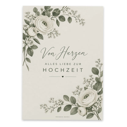 Elegante Grußkarte zur Hochzeit mit Blumenstrauß|p:2016683|h:3c443bf2f82381d6a55f811cf83c7fce