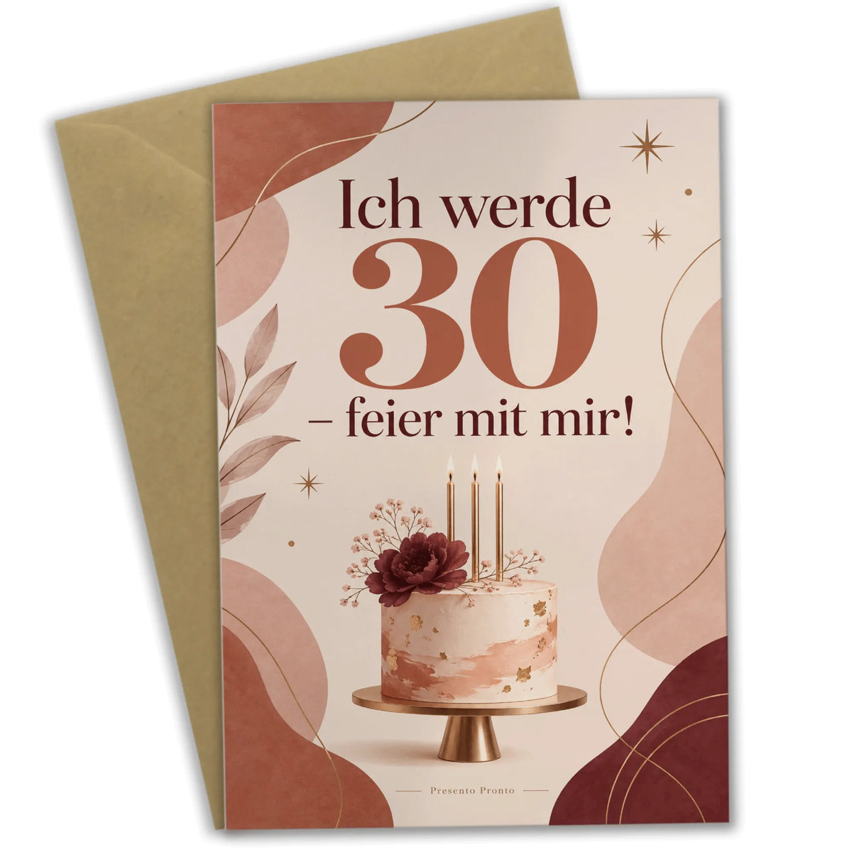 Elegante Einladungskarten zum 30. Geburtstag für Frauen mit Torte|p:2016686|h:69b44bfedd01a68b14f63e2903c55f35