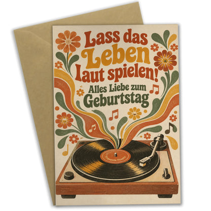 Coole Geburtstagskarte für Musikfans mit Retro-Plattenspieler|p:2016693|h:99a85e0f4b237d07b3c99381da04c681