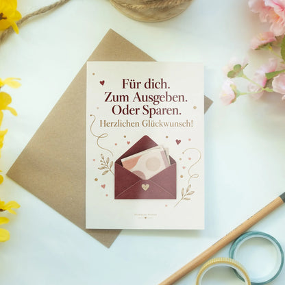Elegante Geburtstagskarte für Geldgeschenk mit Konfetti|p:2016703|h:d67d335eac5e94a2be1c0578a30b62f7
