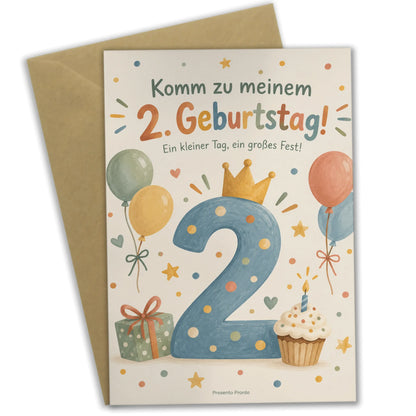 Fröhliche Einladungskarten zum 2. Geburtstag mit Ballons|p:2016709|h:3d1651cd93d72e29c1fc51ea9d287da4