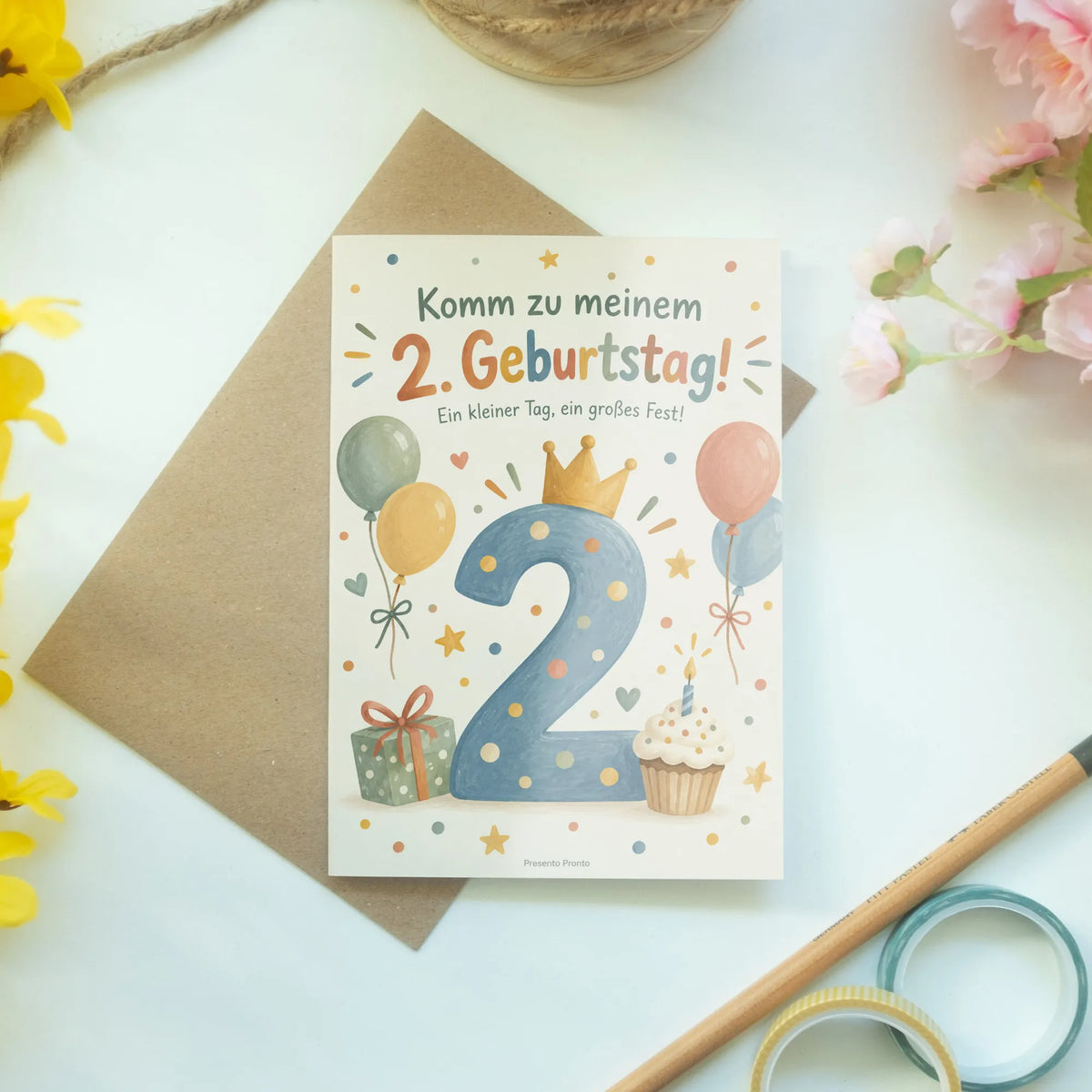 Fröhliche Einladungskarten zum 2. Geburtstag mit Ballons|p:2016709|h:39a89f7140bf959d84285b900d5c2c3f