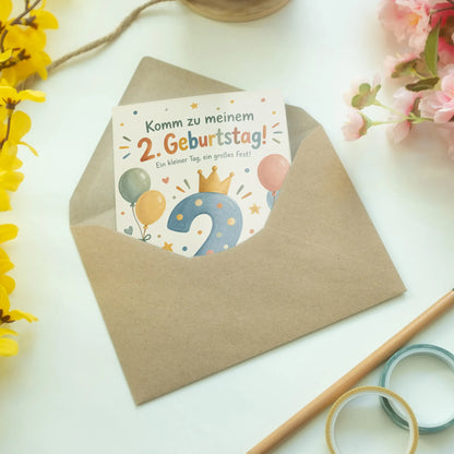Fröhliche Einladungskarten zum 2. Geburtstag mit Ballons|p:2016709|h:a960ba176b915a42e9213f59618efe7f