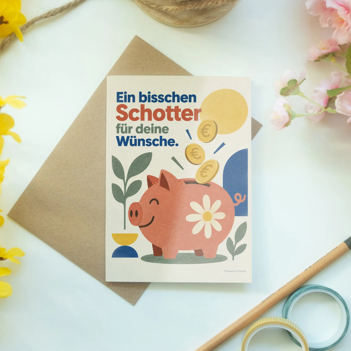 Lustige Geburtstagskarte für Geldgeschenk mit Sparschwein|p:2016710|h:41759cd0daee2f8078321bc6395df33a