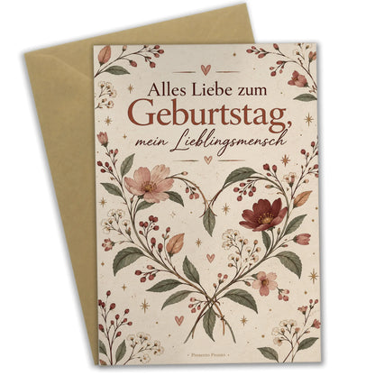 Liebevolle Geburtstagskarte voller Liebe mit Herz aus Blumen|p:2016711|h:245ab33d498355b119bebe0011af1cea
