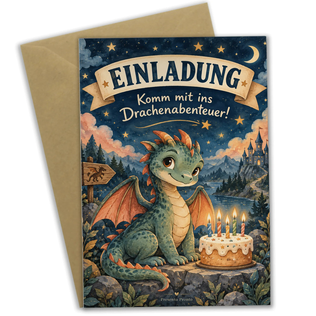 Magische Einladungskarte mit Drachen zum Kindergeburtstag|p:2016719|h:5a2ed83d824c815a569aecef37291030