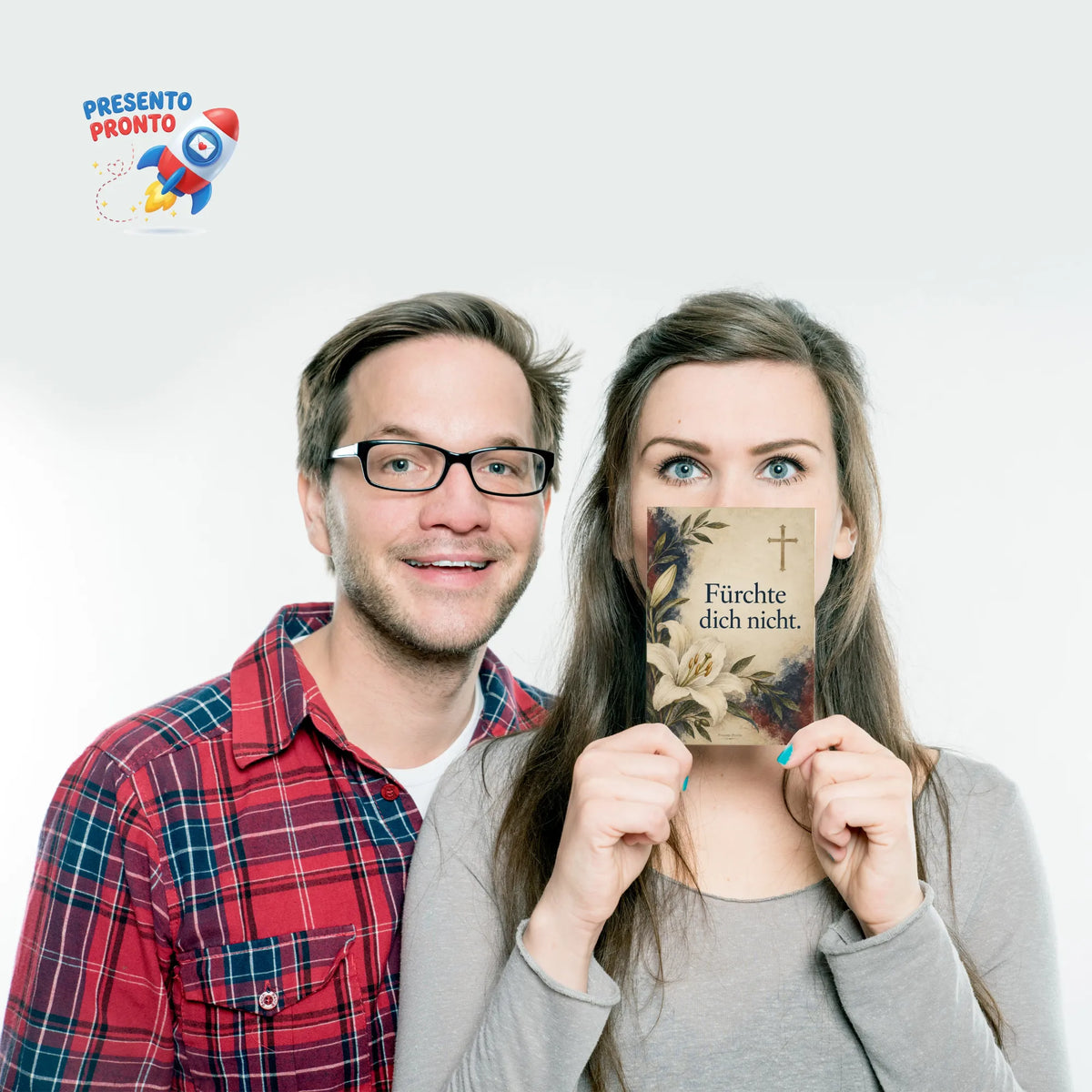 Tröstliche christliche Postkarte für Trauernde mit weißer Lilie|p:2016726|h:d793fd33734c76d8f45830464829333e