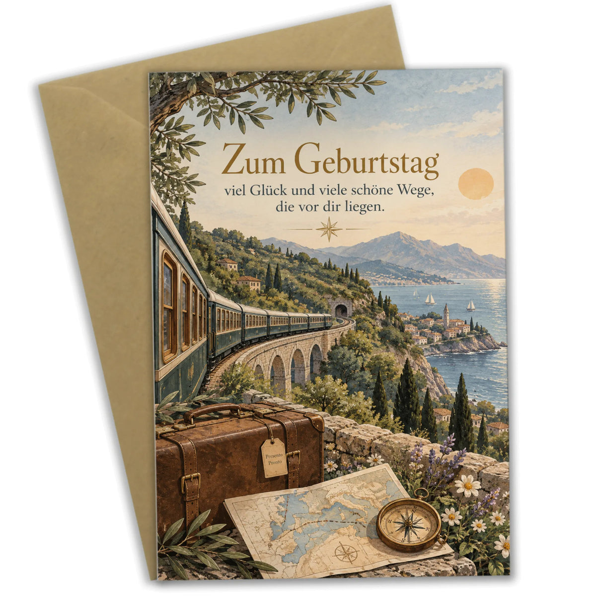 Elegante Geburtstagskarte zur Reise mit Zug|p:2016727|h:7fc105aecf2b255f2bcb39a6d59f14b1
