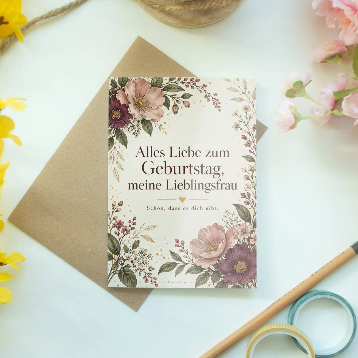 Elegante Geburtstagskarte für die Ehefrau mit Blütenzweigen|p:2016728|h:f1d619c4507147694b7a4cc9d25ea126