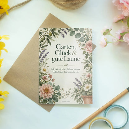 Elegante Einladungskarten zur Gartenparty mit Wildblumen|p:2016737|h:185031249d1a4fcef5ca23beacaa1277