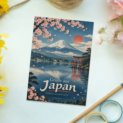 Poetische Postkarte aus Japan für Japanfans mit Berg Fuji|p:2016745|h:093697c3e5cfdab87f628005ec3aea7c