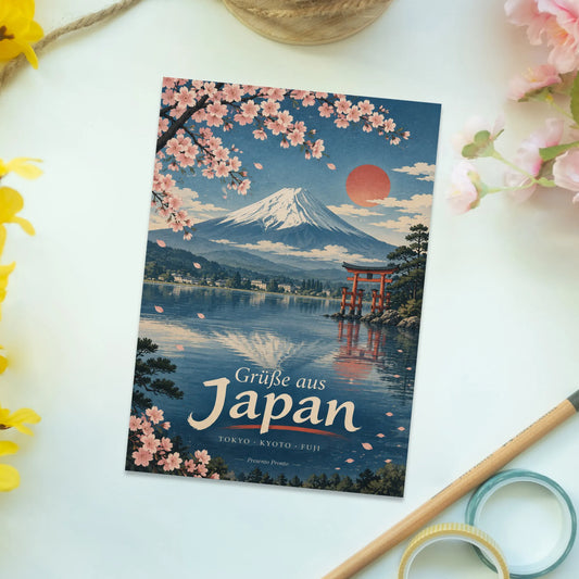 Poetische Postkarte aus Japan für Japanfans mit Berg Fuji|p:2016745|h:093697c3e5cfdab87f628005ec3aea7c