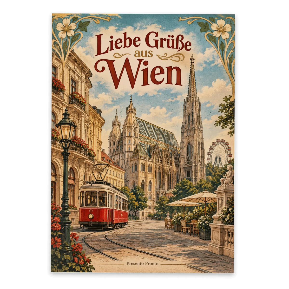 Nostalgische Urlaubspostkarte aus Wien mit Stephansdom|p:2016747|h:e5f281cbb3ffc4cf9d44c3f0825b5df9