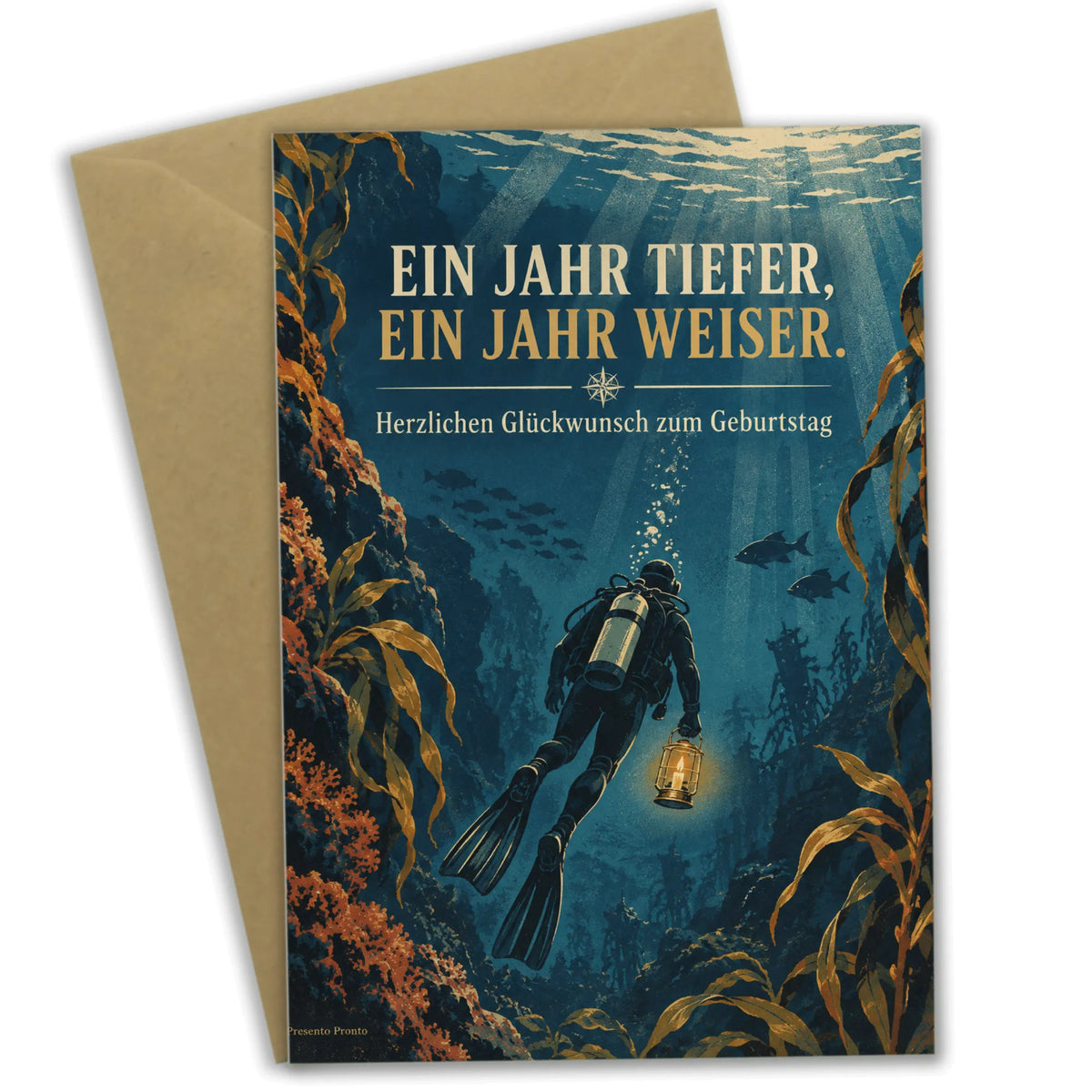Coole Geburtstagskarte für Taucher mit Ozean und Fischen|p:2016753|h:827e330ec7de1797ea0886141c8058f3