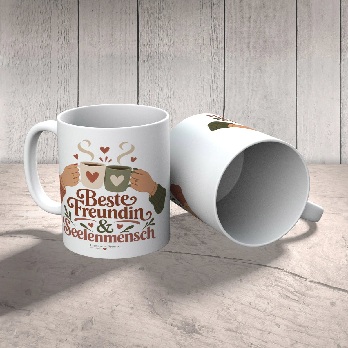Liebevolle Tasse für die beste Freundin mit anstoßenden Tassen|p:2016763|h:97406ac16dcd1929b2d39c2665de870d
