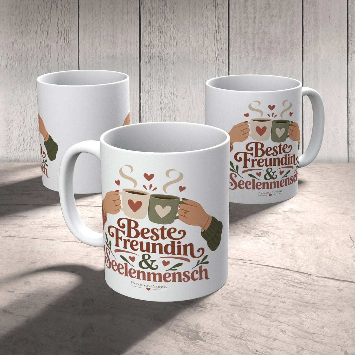Liebevolle Tasse für die beste Freundin mit anstoßenden Tassen|p:2016763|h:e75bcd628e87d59e881b98c1a7f6a746