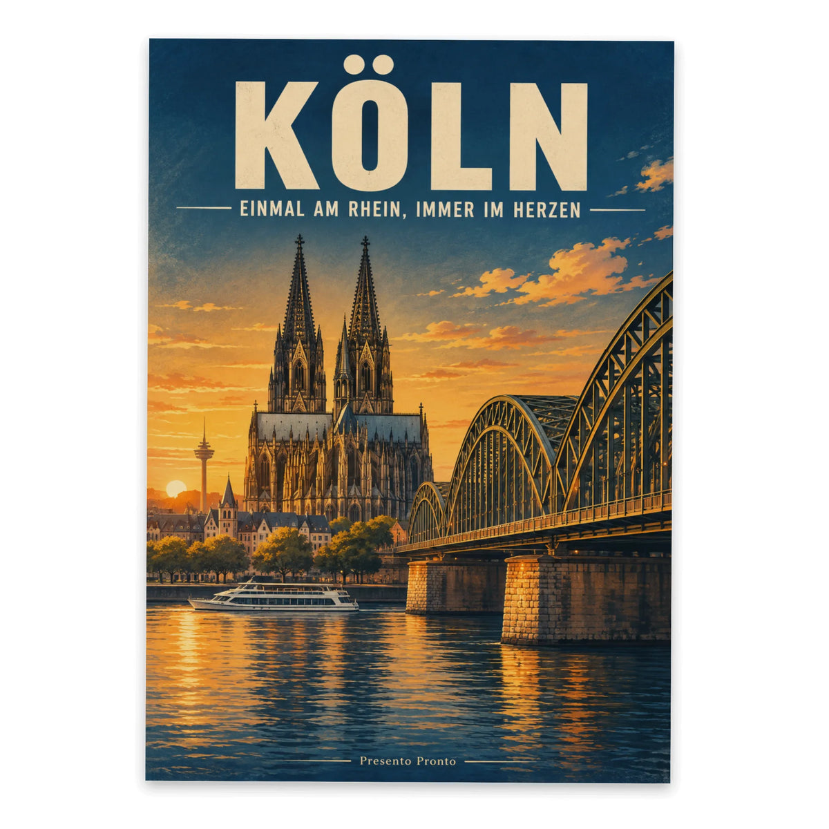 Nostalgische Ansichtskarte Köln für Fans mit Dom am Rhein|p:2016767|h:b650c6fd22da21f84323abb5d37b2abc