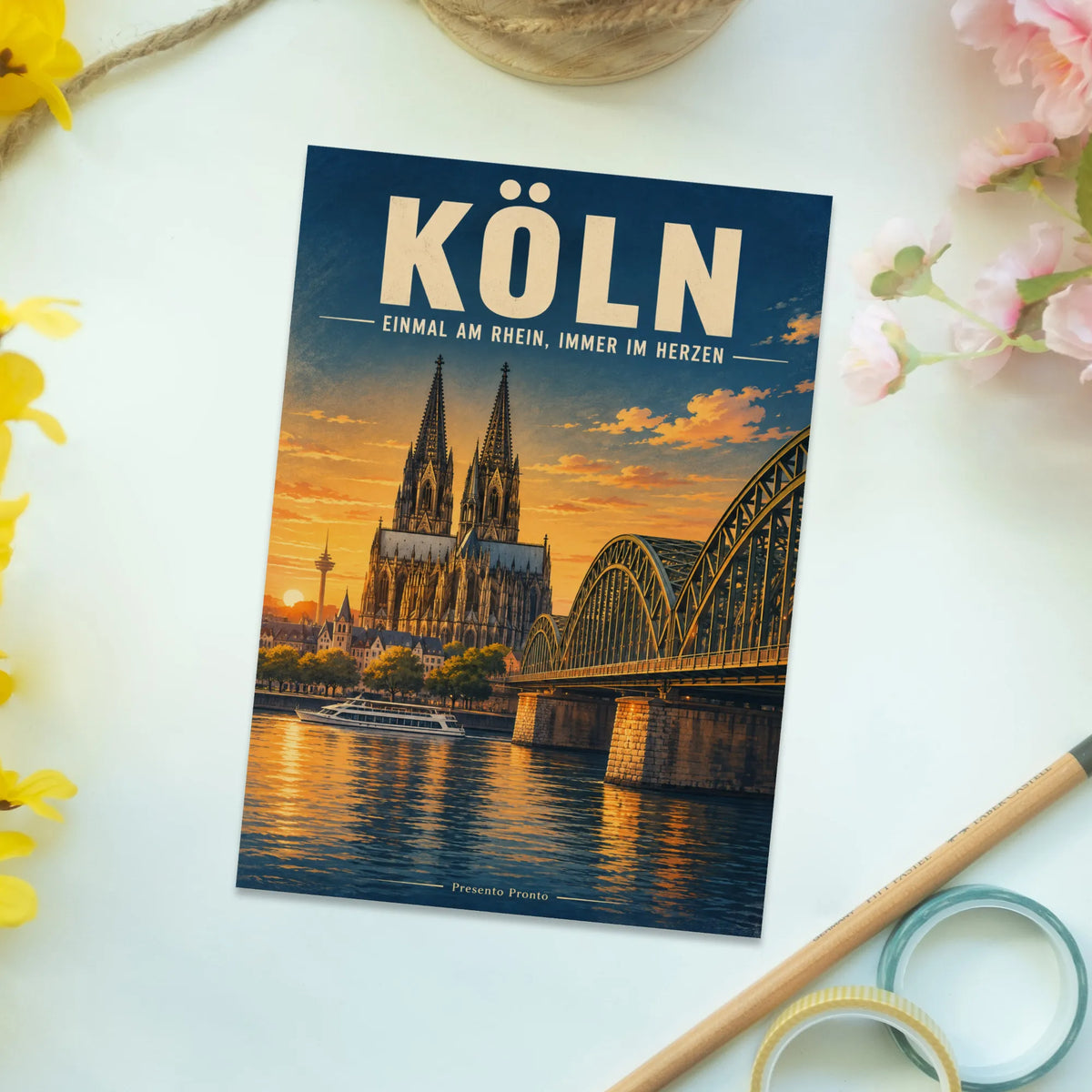 Nostalgische Ansichtskarte Köln für Fans mit Dom am Rhein|p:2016767|h:d9081212c46de85c40a52b88f2714ca0