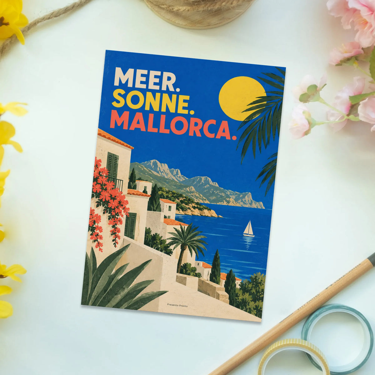 Sonnige Postkarte aus Mallorca für Urlaubsgrüße|p:2016778|h:67d7efaa62c863a606bb8da83cf14c91