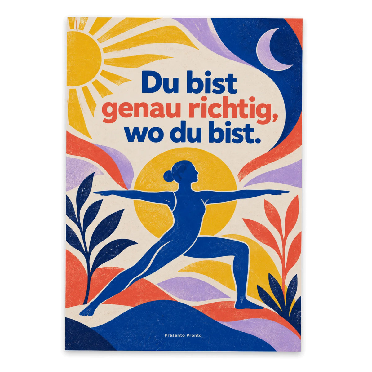 Achtsame Yoga Postkarte für Yogafans mit kraftvoller Pose|p:2016779|h:ab451f609fa3785b56b0e92fecf6aba7
